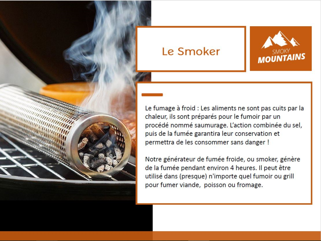 Le générateur de fumée froide Smoker de Smoky Mountain. 