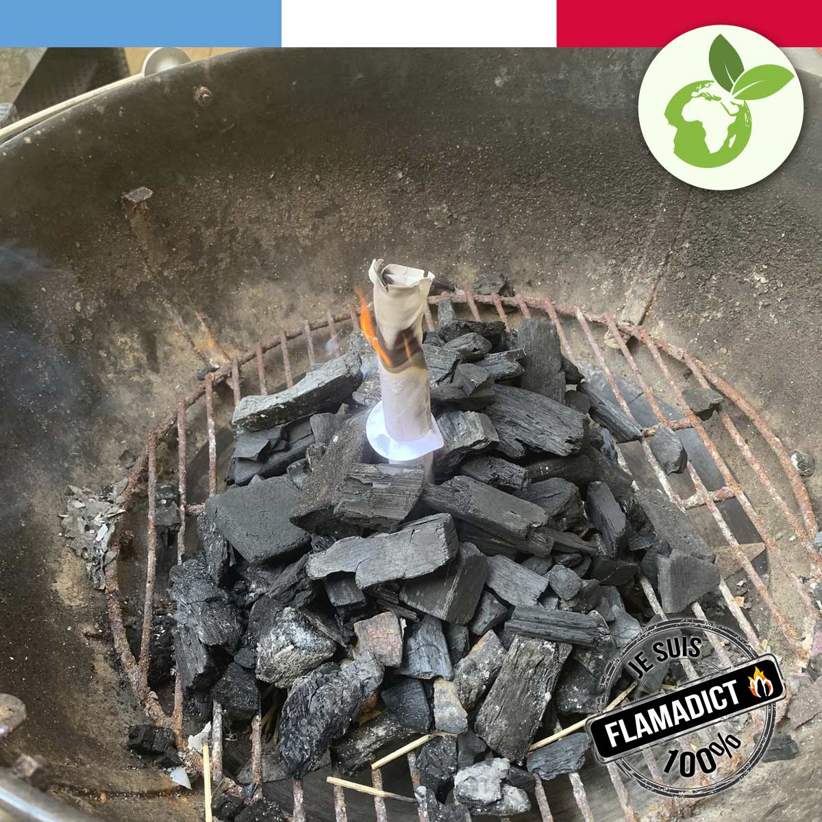Produit écologique pour allumer feu de cheminée barbecue