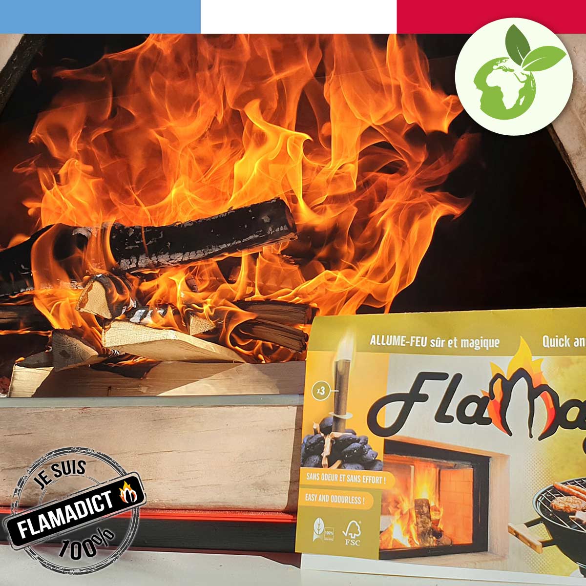 Pack Flamadict : lot de 40 allume-feux - FlaMagic ®