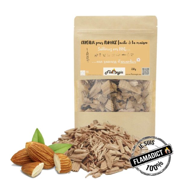 Sachet de bois de fumage en copeau saveur amande 350g